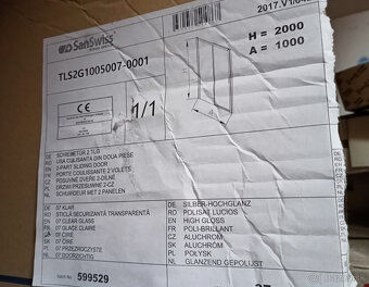 posuvné dvere do sprchového kúta - bezpečnostné sklo - 2