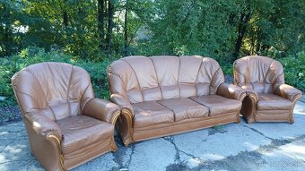 Kožená sedací souprava 3+1+1 - 2