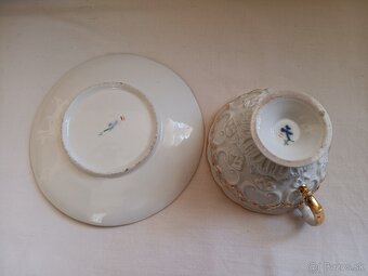 Míšeň, Meissen - starožitný porcelánový šálek - 2