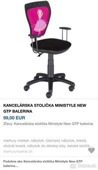 DETSKÁ KANCELÁRSKA STOLIČKA - 2