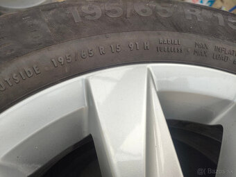 Originál alu disky+pneu VW Golf VII 15", 6Jx15 ET43 5x112 - 2