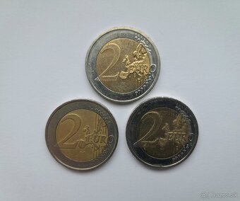 3 zberateľské 2e mince - 2