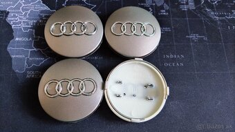Stredové krytky pre AUDI do Alu diskov 60,61,69, 135mm - 2