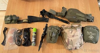 AIRSOFT okuliare, sumky, maska, opasok, vesta, plate carrier - 2