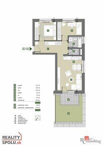 Nový nízkoenergetický 3-izbový byt so záhradkou Grinava - 2