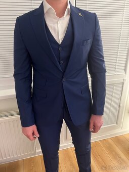 Trojdielny oblek slimfit - 2