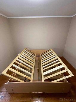 Predám manželskú posteľ s úložným priestorom 200x180cm - 2