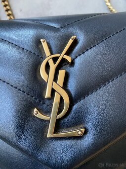 Černá kožená kabelka Yves Saint Laurent Loulou small - 2