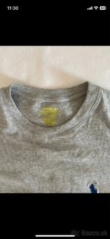 Tričko ralph lauren M sivé - 2