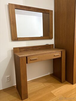 Toaletný stolik + zrkadlo / masív - 2
