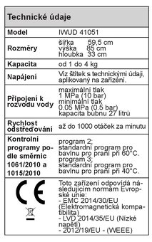 INDESIT práčka 4Kg A++ - 2