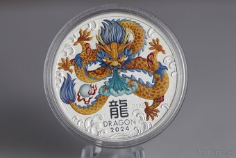 5x 1OZ ag rok draka 2024 v etui - 2
