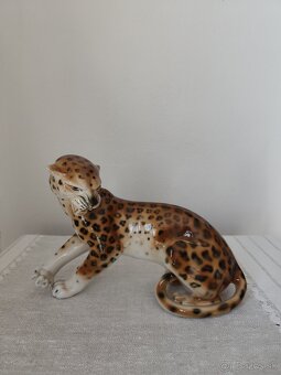 Royal dux leopard porcelánová soška - 2