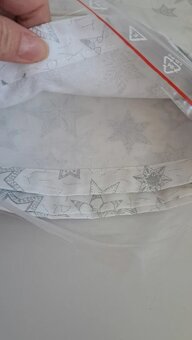 Bielo-strieborný obrus - pevná dobrá látka - 2