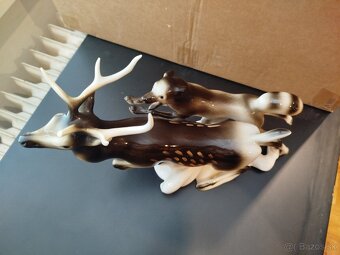 Soška Royal dux štvanica/jeleň a vlk - 2