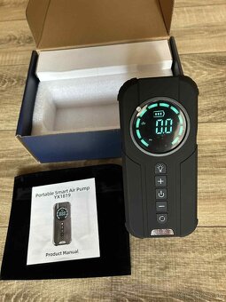 Nový prenosný kompresor pre auto bicykel - powerbanka - 2