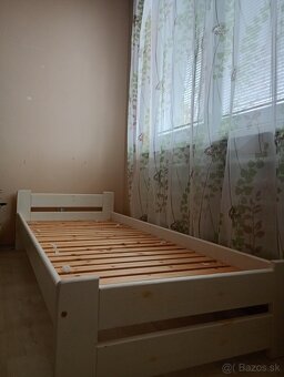 Posteľ drevená masív 2x postele s roštom - 2