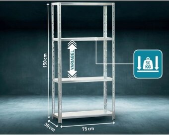 OBI kovový regál bez použitia skrutiek - 2