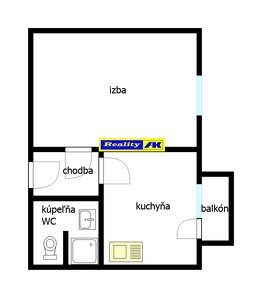 1 izbový byt s balkónom na predaj Martin Podháj - 2