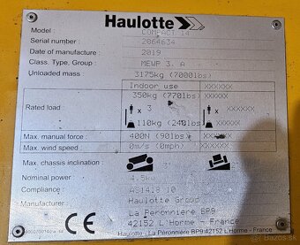 Pracovná plošina Haulotte Compact 14 - 2