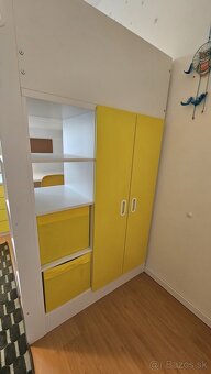 Detska postel Ikea Smastad so stolom a skrinkou (zlta) - 2