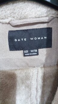 Dámsky kabát jelenicový hnedý S-M - 2