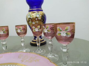 Predám set modrého a ružového borského skla - 2