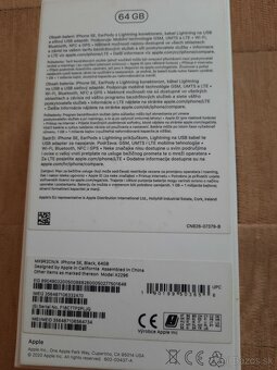 Iphone SE 64GB black, model A2296 - 2