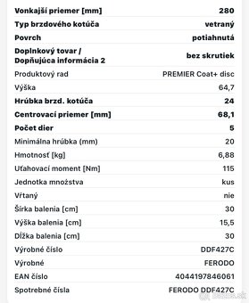 Nové brzdové kotúče VW transportér T4 - 2