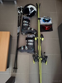 Lyže 163cm jazdené, nová prilba, nové lyžiarky - 2