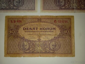BANKOVKY 10 KČS 1927, RŮZNÉ SÉRIE, VŠE NEPERFOROVANÉ - 2