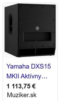15" Aktívby subwoofer Yamaha DXS15-MK2 - 2