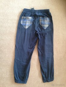 Chlapčenské modré nohavice [s károvanými prvkami] - 2