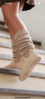 Shapen barefoot Knitty krémovo béžové topánky - 2
