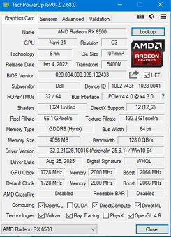 AMD RX 6500 4GB GDDR6 low profile ITX - 2