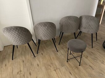 Jedalenske stolicky + taburet - 2