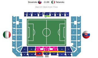 U21 Slovensko - Taliansko (4 listky spolu, top miesta) - 2