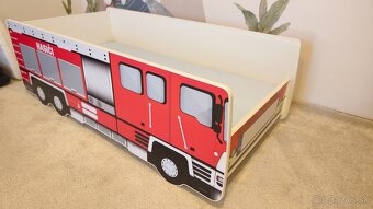 Postieľka s motívom Hasiči - 140 cm x 70 cm - 2