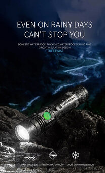 Predám novú silnú LED baterku s 6800mAh batériou a káblom - 2