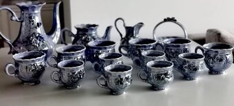 Predám keramickú modrú čajovú súpravu - 2