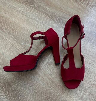 Dámske letné červené sandále - 2