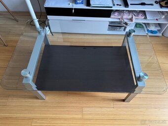 Sklenený konferenčný stól 1m x 0,6m - 2