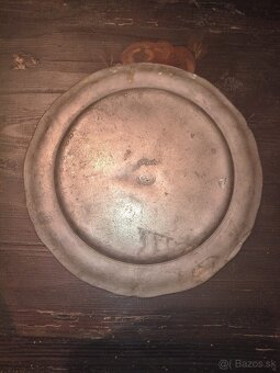 Starý cínový tanier – priemer 22,5 cm - 2