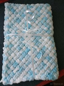 Puffy deky - viacfarebné - krížikový vzor - 2