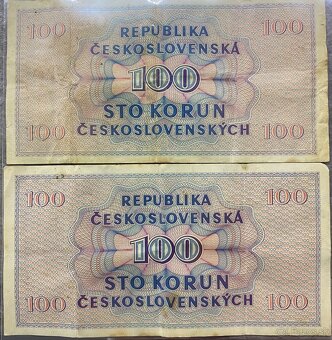Predám 2 ks bankovky - 100 korún 1945 - 2