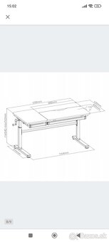 Stôl nastaviteľný Spacetronik XD 120x60 Bielo-ružový ergonom - 2