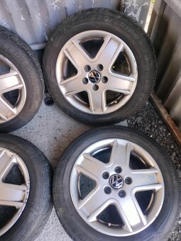 4ks alu disky vw Sharan 5x112 r16 pneu 205/55 r16 - 2