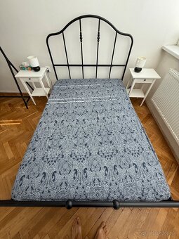Postel ikea Sagstua 140x200 S matracom a rostamy - 2