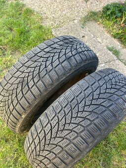 Predám plechové disky r15 5x100 + zimné pneumatiky - 2