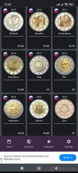 2€ Slovensko, UNC, euro, Výber - 2